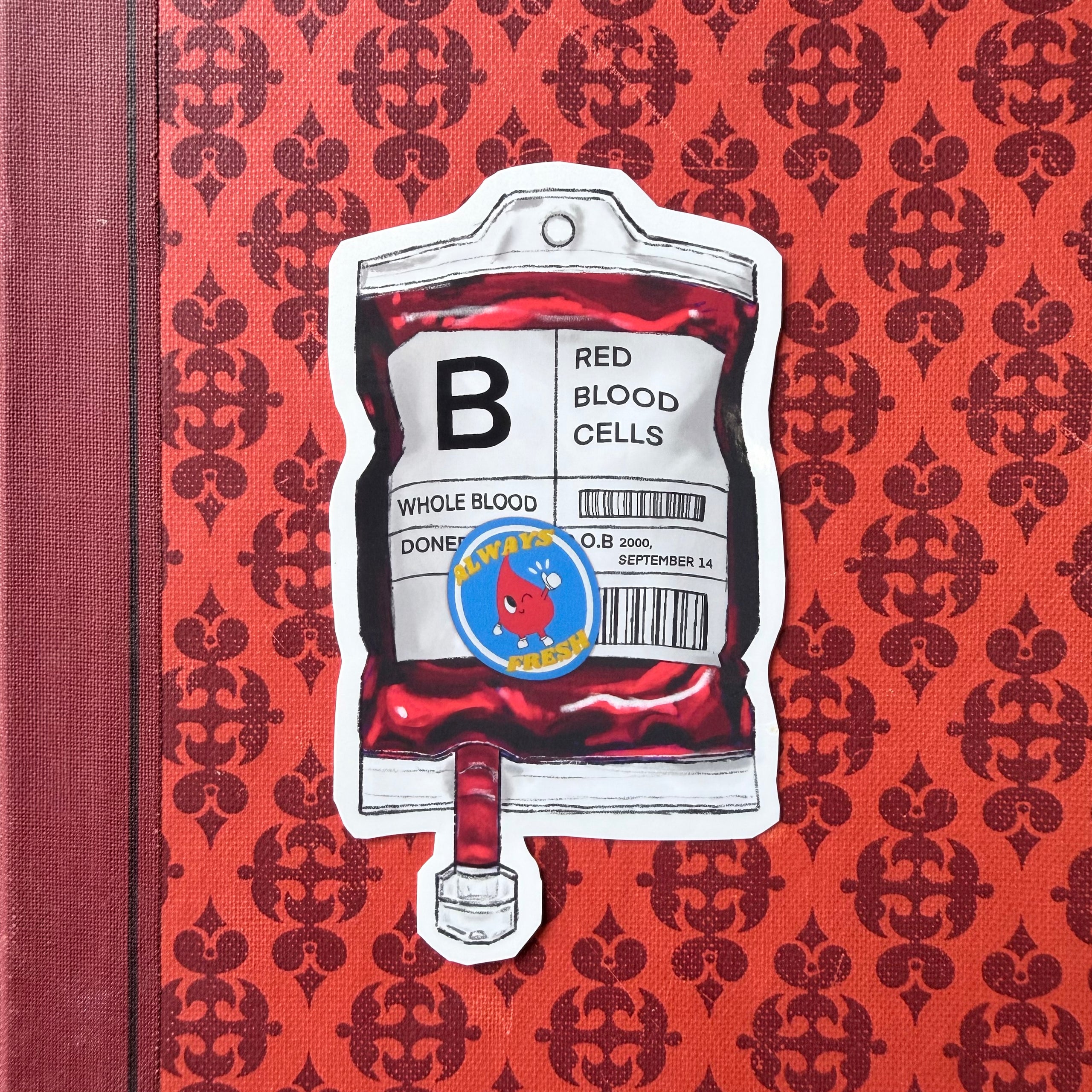 Blood Bag Sticker - Glossy