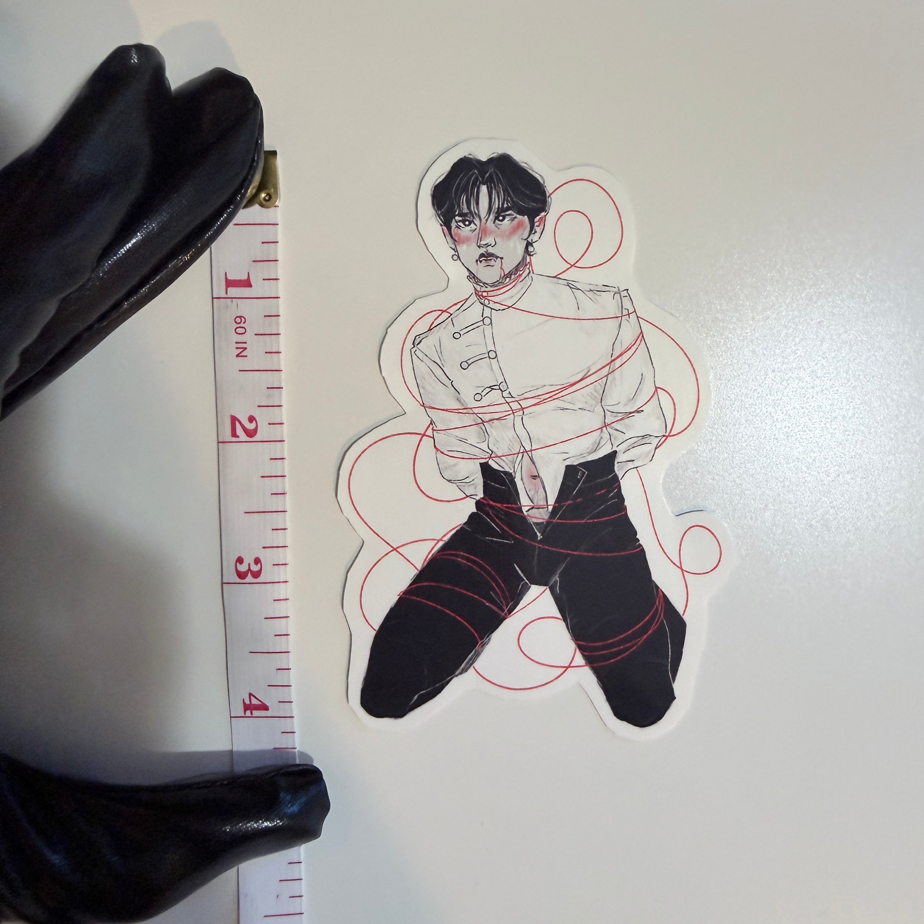 Vampire Lino “Tied Up” - Glossy Sticker - NORMAL SIZE