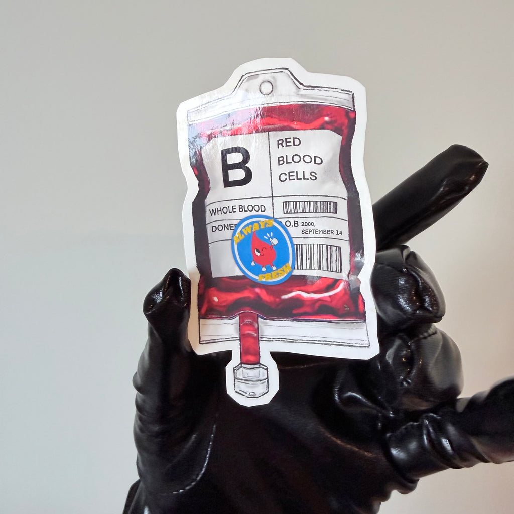 Blood Bag Sticker - Glossy