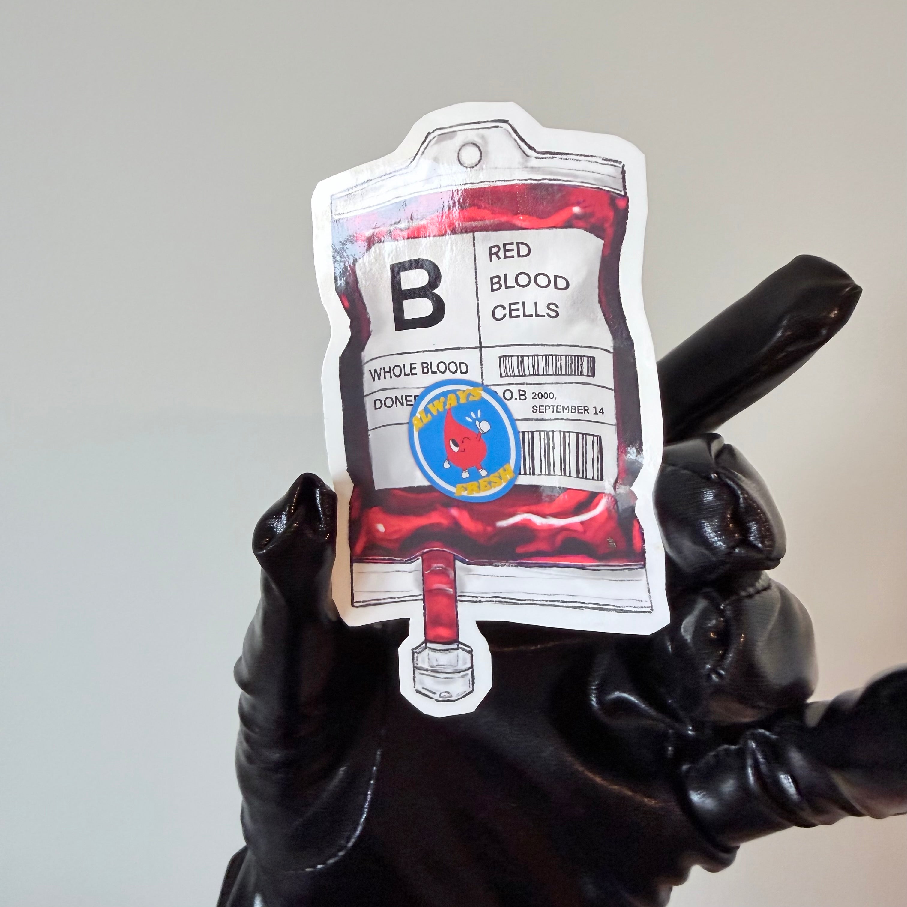 Blood Bag Sticker - Glossy