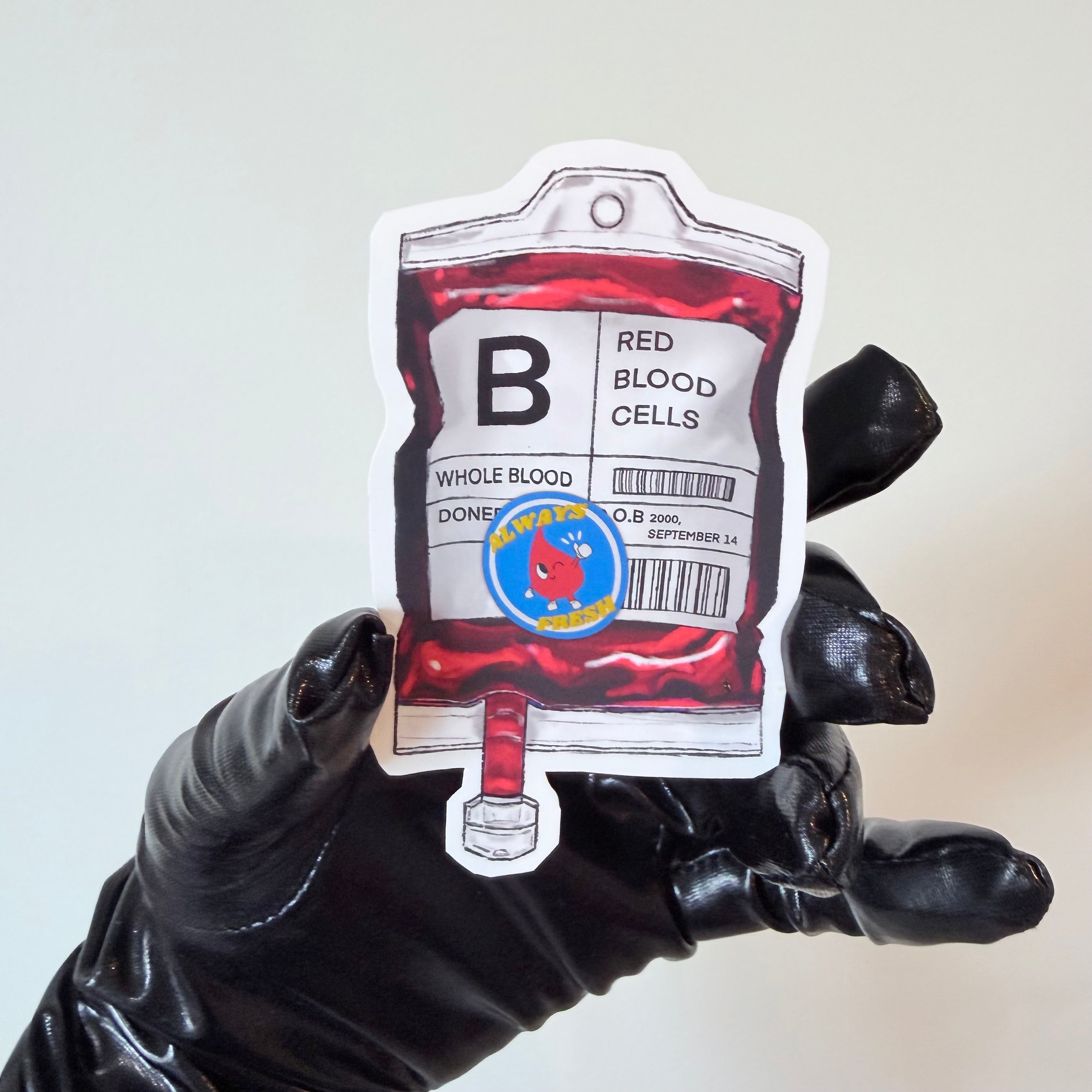 Blood Bag Sticker - Glossy