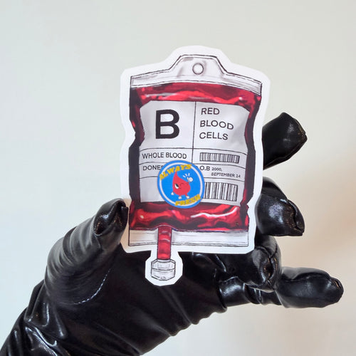 Blood Bag Sticker - Glossy