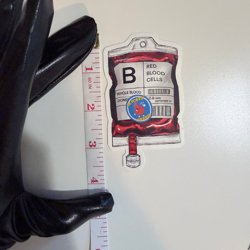 Blood Bag Sticker - Glossy