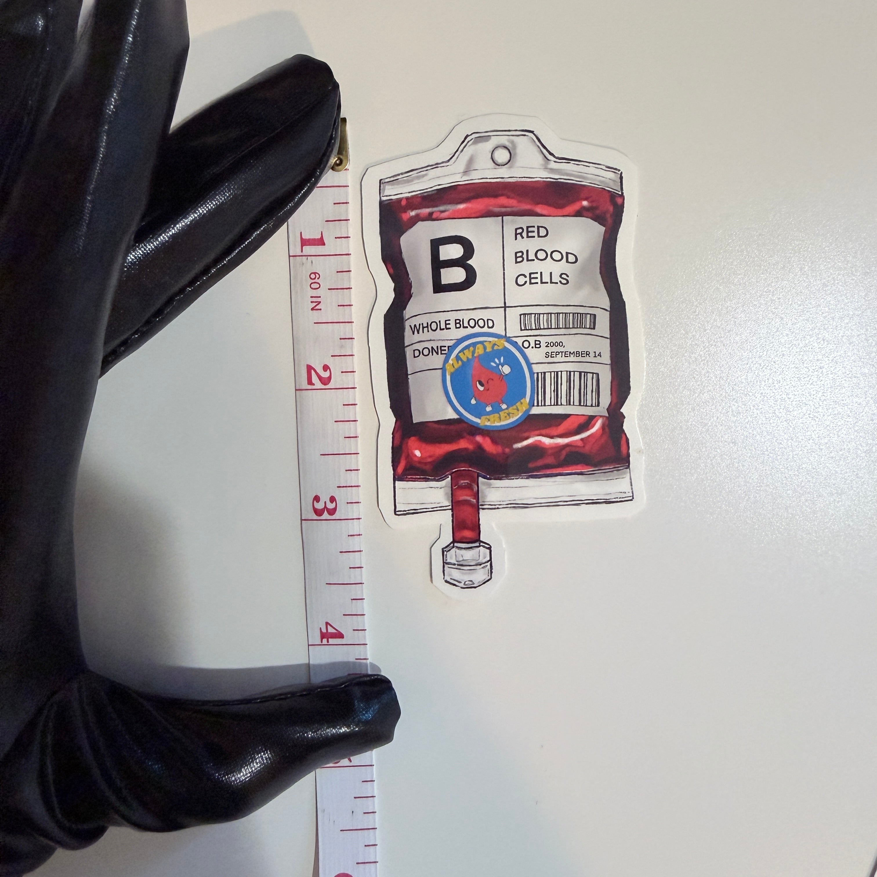 Blood Bag Sticker - Glossy
