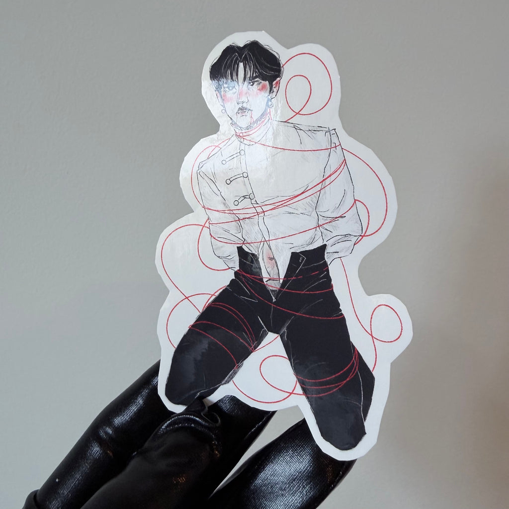 Vampire Lino “Tied Up” - Glossy Sticker - NORMAL SIZE