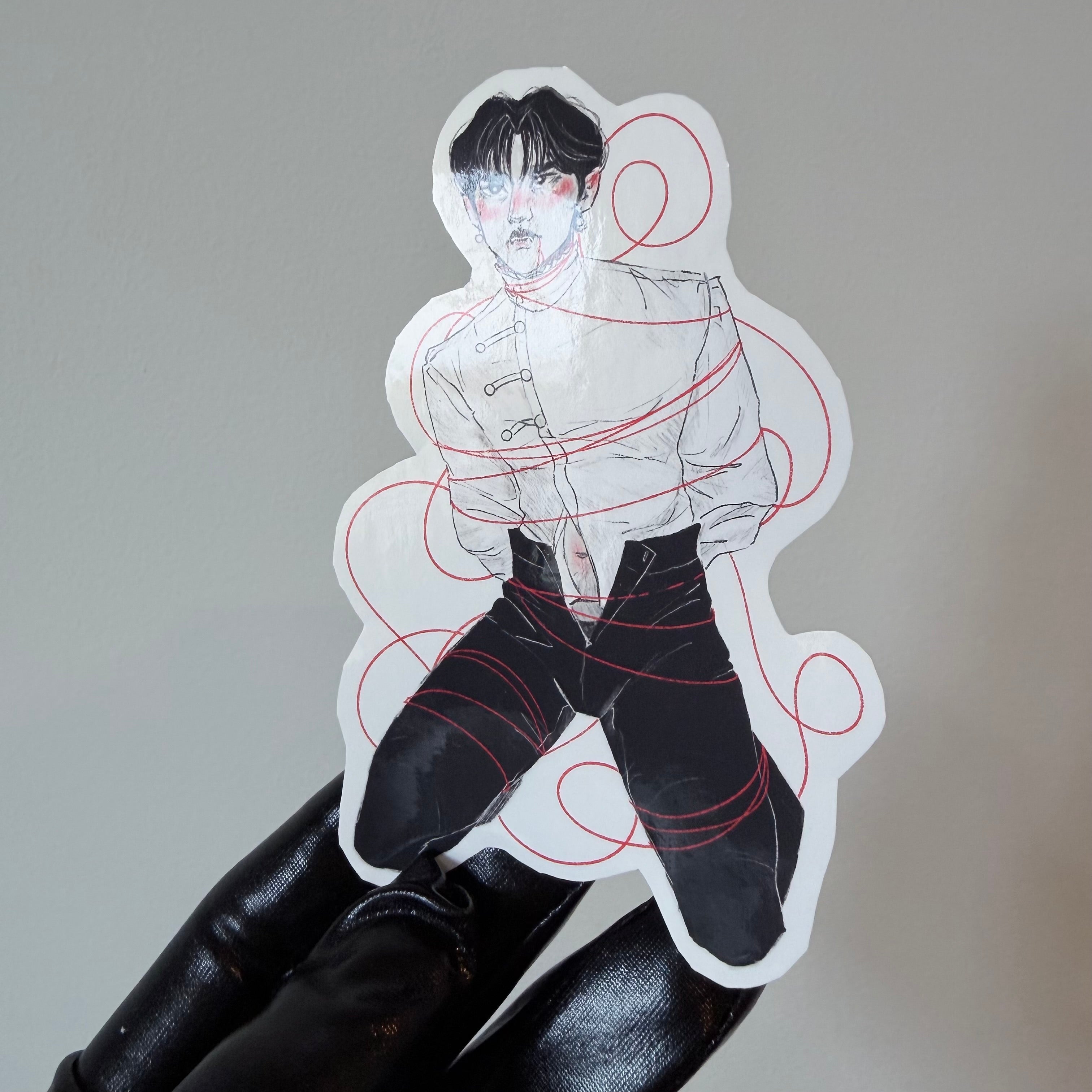 Vampire Lino “Tied Up” - Glossy Sticker - NORMAL SIZE