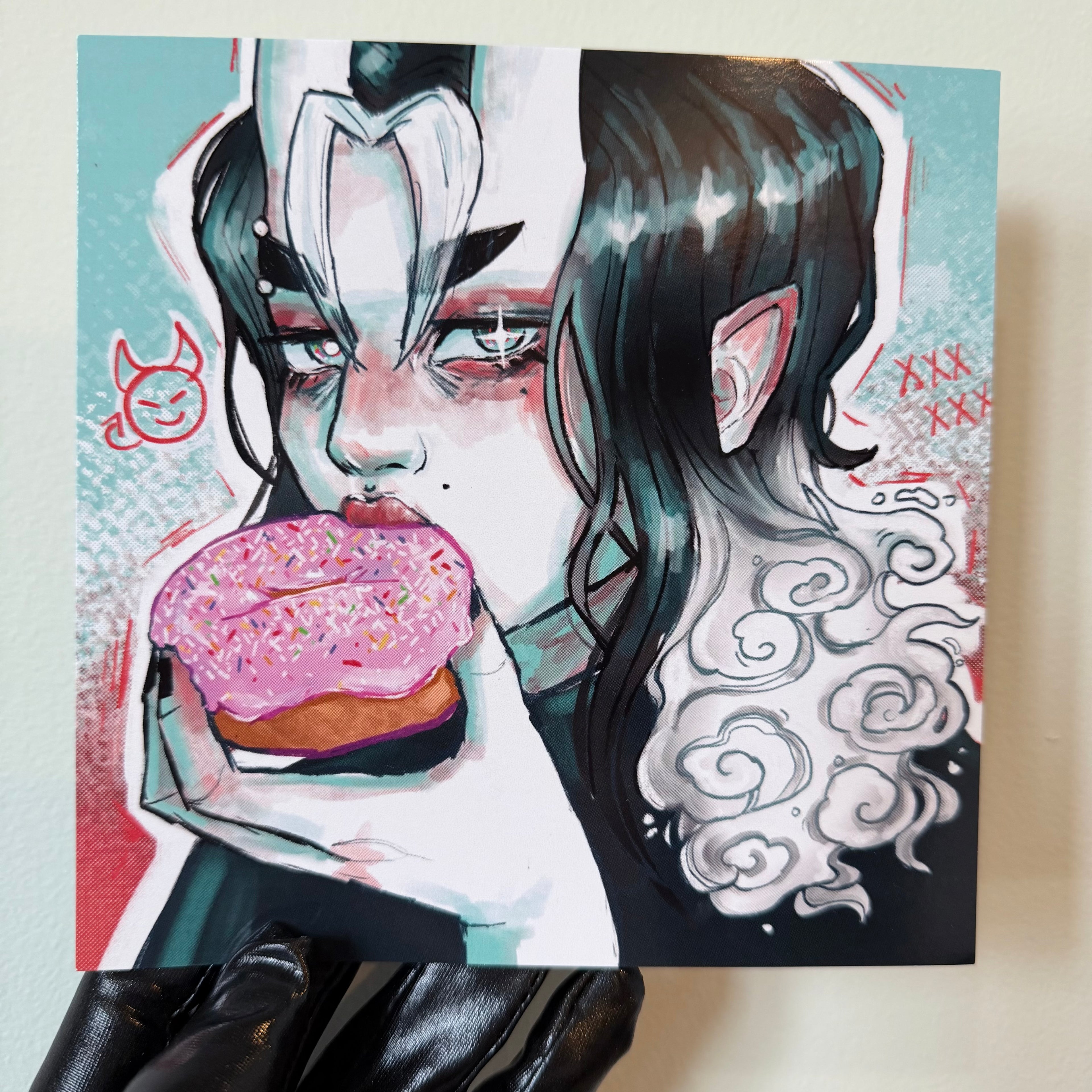 “Oni” Mascot Art - Glossy Print 6x6 inches